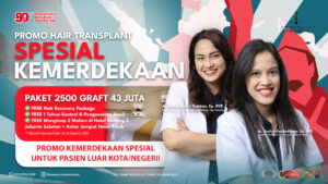 Popup Promo Khusus Spesial Kemerdekaan 2500 Graft Jadi 43 Juta Rupiah di Tanam Rambut Indonesia Landing Page