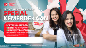 Popup Promo Khusus Spesial Kemerdekaan 2500 Graft Diskon 50% Jadi 40 Juta Rupiah di Tanam Rambut Indonesia Landing Page
